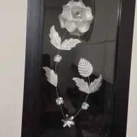 تابلو گل نقره