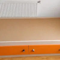 تخت نوجوان کشودار به همراه کتابخانه MDF