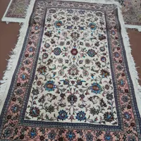 یک عد فرش چله ابریشم ۳ متری گل افشان تبریز