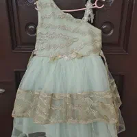 پیراهن مجلسی تور و کفش سایز ۳۲ دخترانه