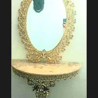 آینه کنسول طرح برنز رنگ ثابت