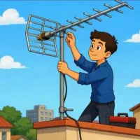 گیرنده دیجیتال،نصب آنتن
