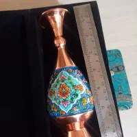 یک جفت گلدان مسی