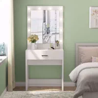 ست تخت خواب و میزدراور دخترانه مینیمال کد94|تخت و سرویس خواب|همدان, |دیوار