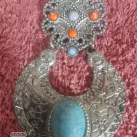 گوشواره تک ورشو فیروزه دار