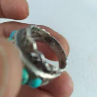 انگشترفیروزه عجمی ذات دار|جواهرات|زاینده رود, |دیوار