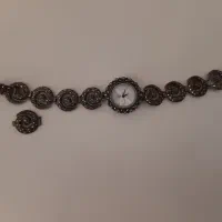 ساعت نقره سیاه قلم