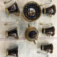 قهوه خوری لیلی مجنون ابکاری طلا|کلکسیون اشیاء عتیقه|تهران, ارامنه|دیوار