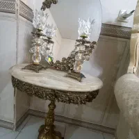 آیینه و شمعدان برنزی