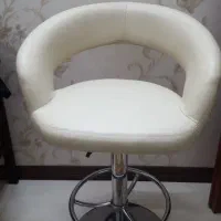 صندلی چرمی چرخشی پایه استیل