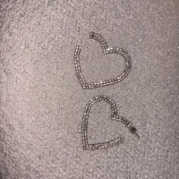 گوشواره قلبی فول نگین