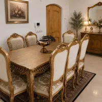 شاهکار مبلمان سلطنتی+میز ناهار خوری 8نفره در حد نو