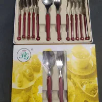 ست شش نفره قاشق و چنگال استیل Rj