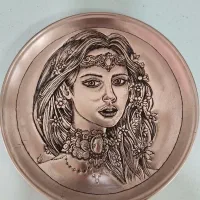 سینی مس قلمزنی|صنایع دستی و سایر لوازم تزئینی|یزد, |دیوار