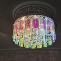 لوستر سقفی کریستالی کنترل دار|لوستر و چراغ آویز|تهران, دروازه شمیران|دیوار