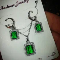 نیم ست طرح نقره دور نگین|بدلیجات|مشهد, اروند|دیوار