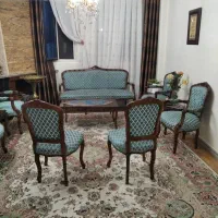 مبلمان استیل نه نفره و میز نهارخوری 8 نفره|مبلمان خانگی و میز عسلی|تهران, شهرک شریفی|دیوار