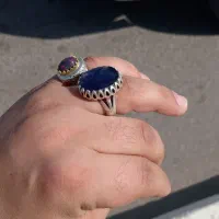 انگشتر یاقوت کبود اصل معدنی