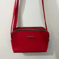 کیف دوشی چرم قرمز نو