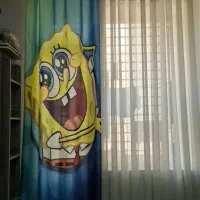 پرده کودک باب اسفنجی ارتفاع۲/۵۳  عرض۱/۹۸