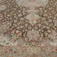 دو عددفرش نه متری ۱۲۰۰شونه طرح تبریززمینه قهوه ای|فرش|تهران, نیروی هوایی (پیروزی)|دیوار