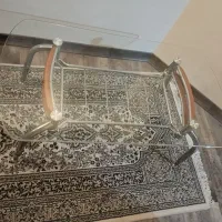 میز پذیرایی شیشه ای ابعاد ۶۰×۱۱۰ ارتفاع ۴۴ در حدنو