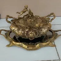 شکلات خوری جاردین برنز برنزی اصل سنگین وبزرگ برنجی|کلکسیون اشیاء عتیقه|کرمانشاه, |دیوار