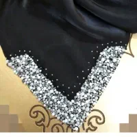 روسری مجلسی جواهردوزی شده