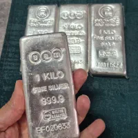 شمش نقره یک کیلویی اماراتی اصل مارک Sam