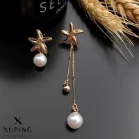 انواع گوشواره آب طلا رنگ ثابت ژوپینگ