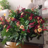 گل طبیعی باکس جعبه چوبی یلدایی