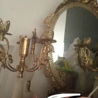 اینه شمعدان برنز