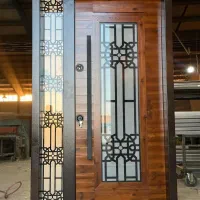 درب ضدسرقت شیشه ای لابی کرکره برقی سکوریت کد C001