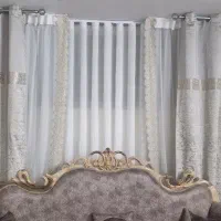 دکور پرده  نگین دار