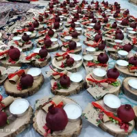 گیفت یلدا مدارس چوبی شمع فال انار لیبل یلدا شکوفه