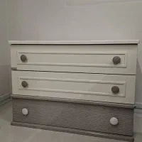 تخت و دراور نوجوان همراه با تشک رویا بونل در حد نو