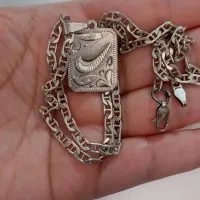 زنجیر و پلاک نقره ۹۲۵