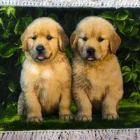 تابلو فرش دو سگ