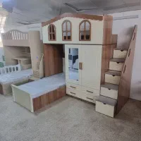 تخت دوطبقه نوجوان ام دی اف وکیوم لمسه دار
