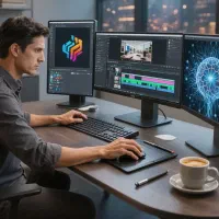 ادیت ادیتور ویدئو طراح گرافیست وخدمات هوش مصنوعی