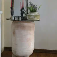 میز سفالی گوشه سالنی