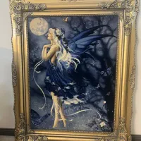 تابلو فرش دستباف پری آسمانی و ون یکاد