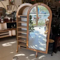 آینه قدی ایستاده گنبدی چوبی جهیزیه کشویی