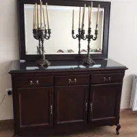 کنسول چوبی آیینه دار