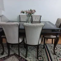 یک دست مبل ۷نفر به همراه میزنهار خوری ۶نفره|مبلمان خانگی و میز عسلی|تهران, قاسم‌آباد|دیوار