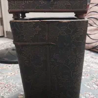 سطل زباله و جا دستمال چوبی