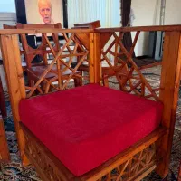 فروش سه عدد میز و چهار عدد صندلی گره چینی چوبی|میز و صندلی غذاخوری|محمودآباد, |دیوار