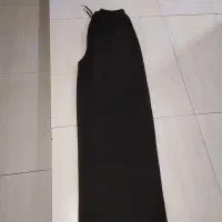 شلوار فول بگ کتان مشکی آکبند