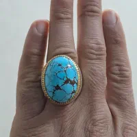 انگشتر فیروزه نیشابور فوق کلکسیونی با رکاب بینظیر|کلکسیون اشیاء عتیقه|شیراز, شهرک فرهنگیان|دیوار