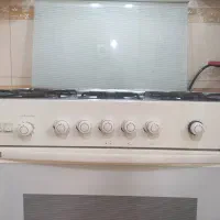 اجاق گاز ۵ شعله فردار و جوجه گردان سالم ایمن گاز